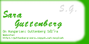 sara guttenberg business card